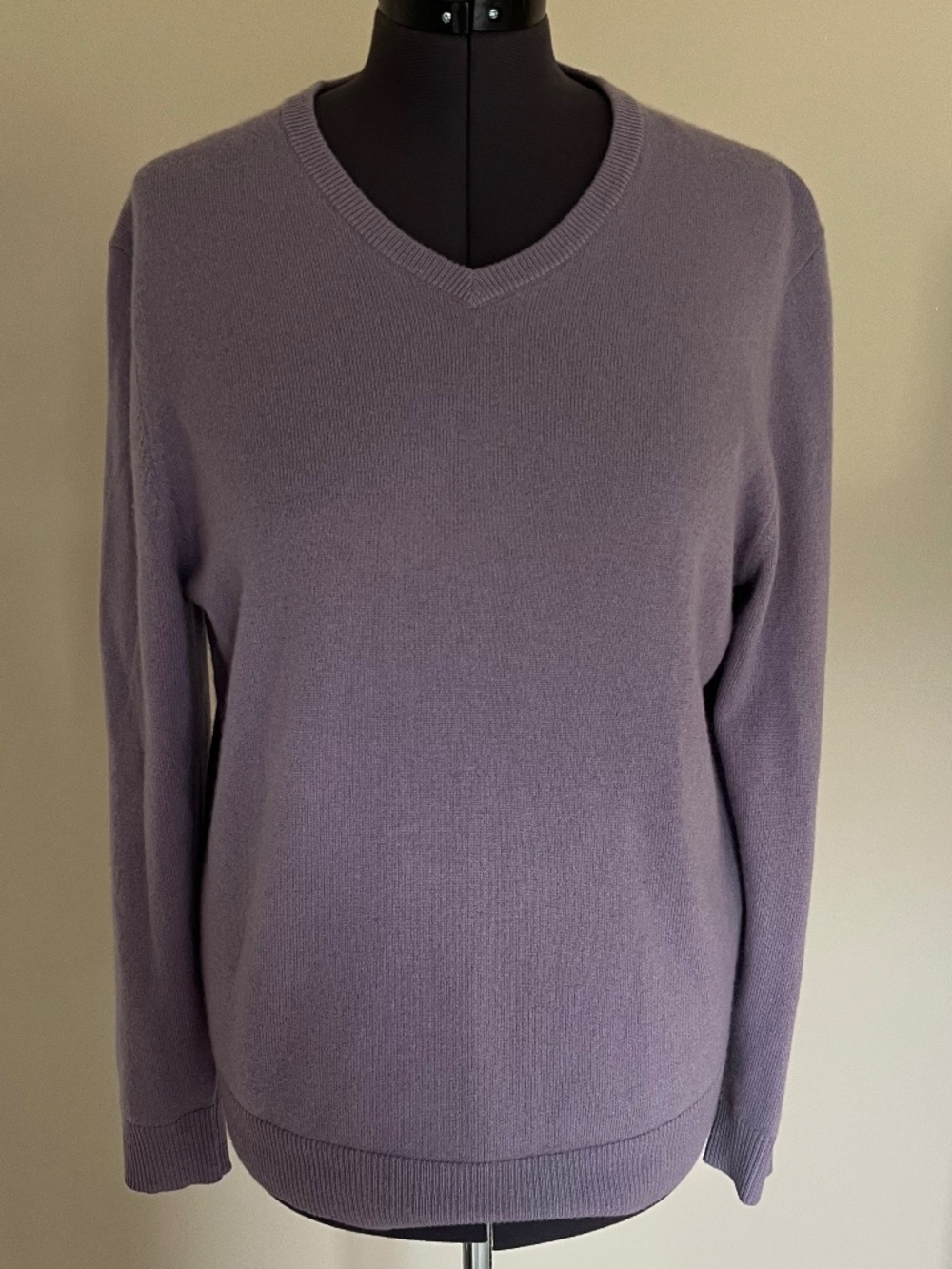 The Commons Purple 100% Cashmere Crewneck Sweater Mens Size L